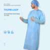 Medical Waterproof CPE Isolation Gown with Long Sleeves