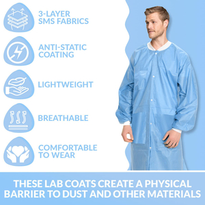 Uniform Product Type lab coat waterproof disposable lab coat 