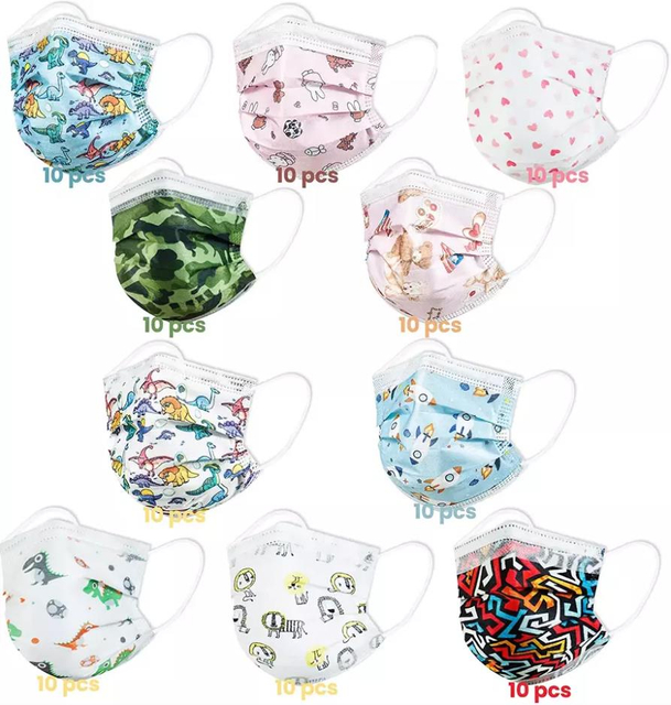 3ply kid's face mask printed cartoon face mask