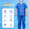 Disposable SMS patient scrub suit shirt and pants SMS scrub suit 