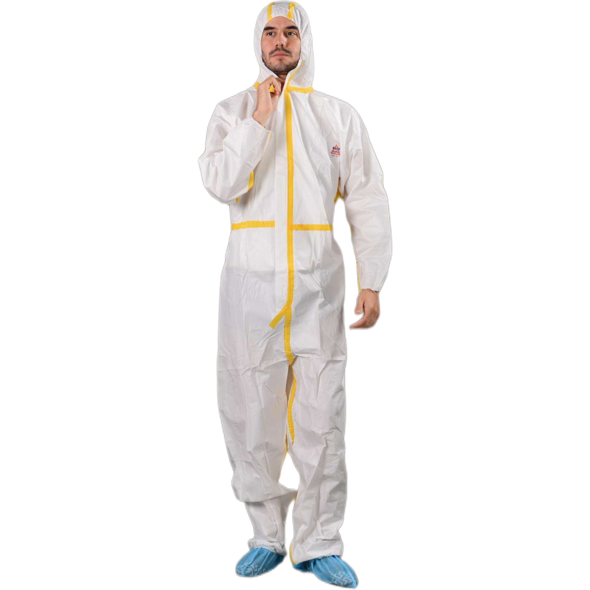 TOPMED Disposable Dustproof SF Waterproof Oil Resistant High Quality White Spray Cleanroom Paint Coverall 