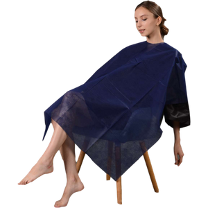Disposable Nonwoven Cutting Cape with Tie-on