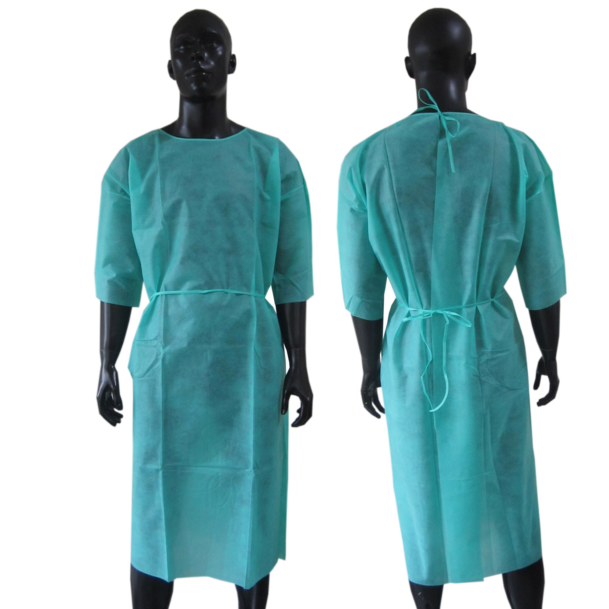 Disposable Medical Isolation Gown with Short Sleeves