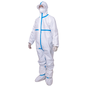 Non Woven Microporous Film Coverall Disposable Coverall with Hood for Hospital