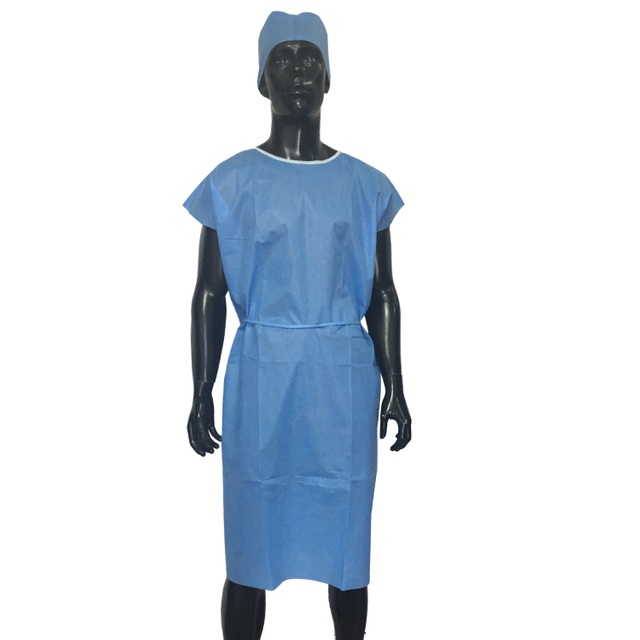 Disposable SMS Pajamas Non Woven Patient Gown 