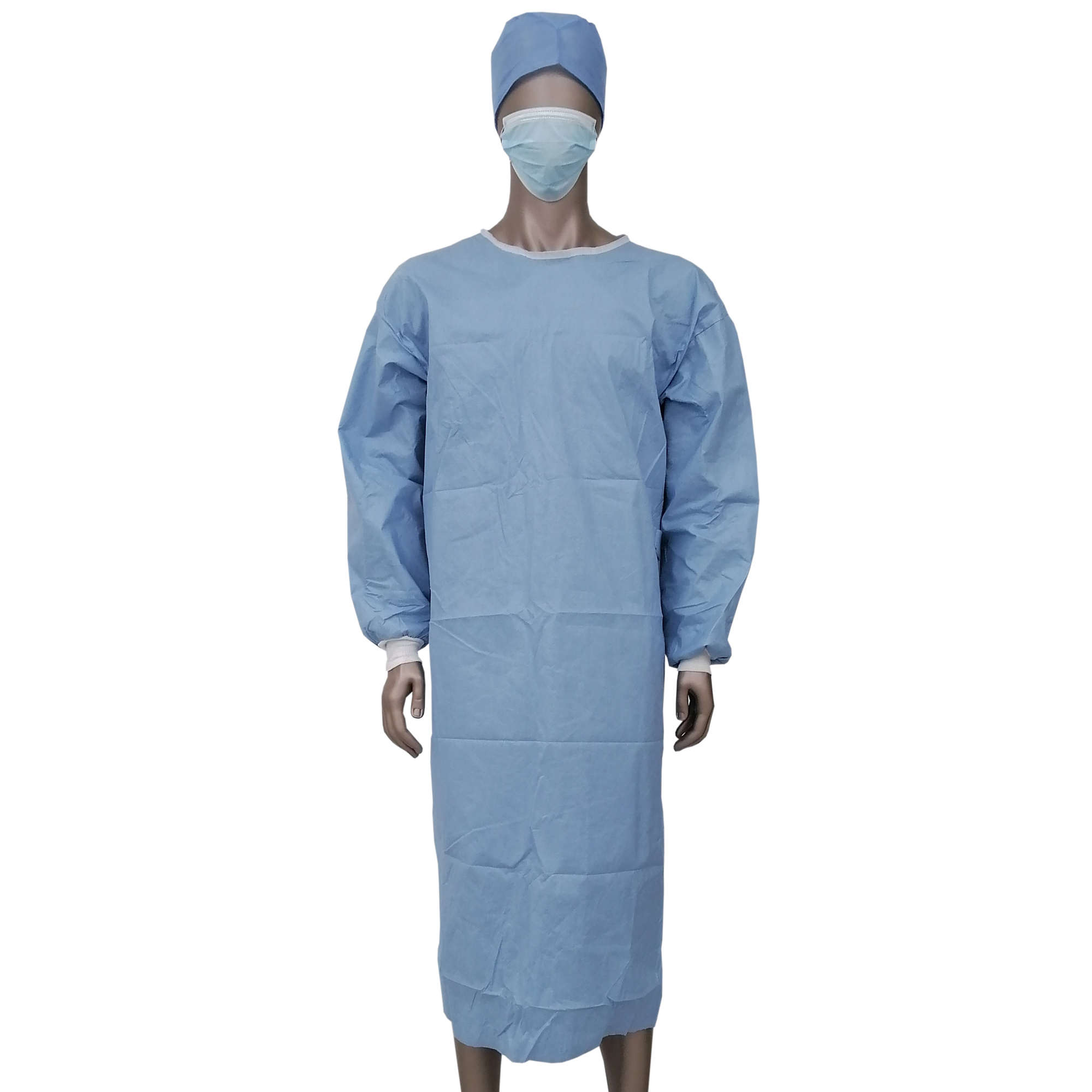 Woodpulp spunlace disposable full reinforced surgical gowns 