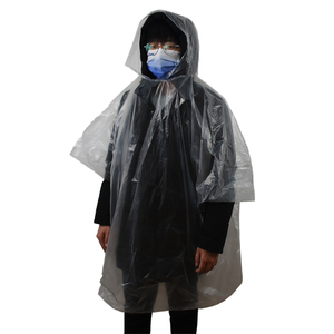 Disposable plastic PE waterproof rain coat 
