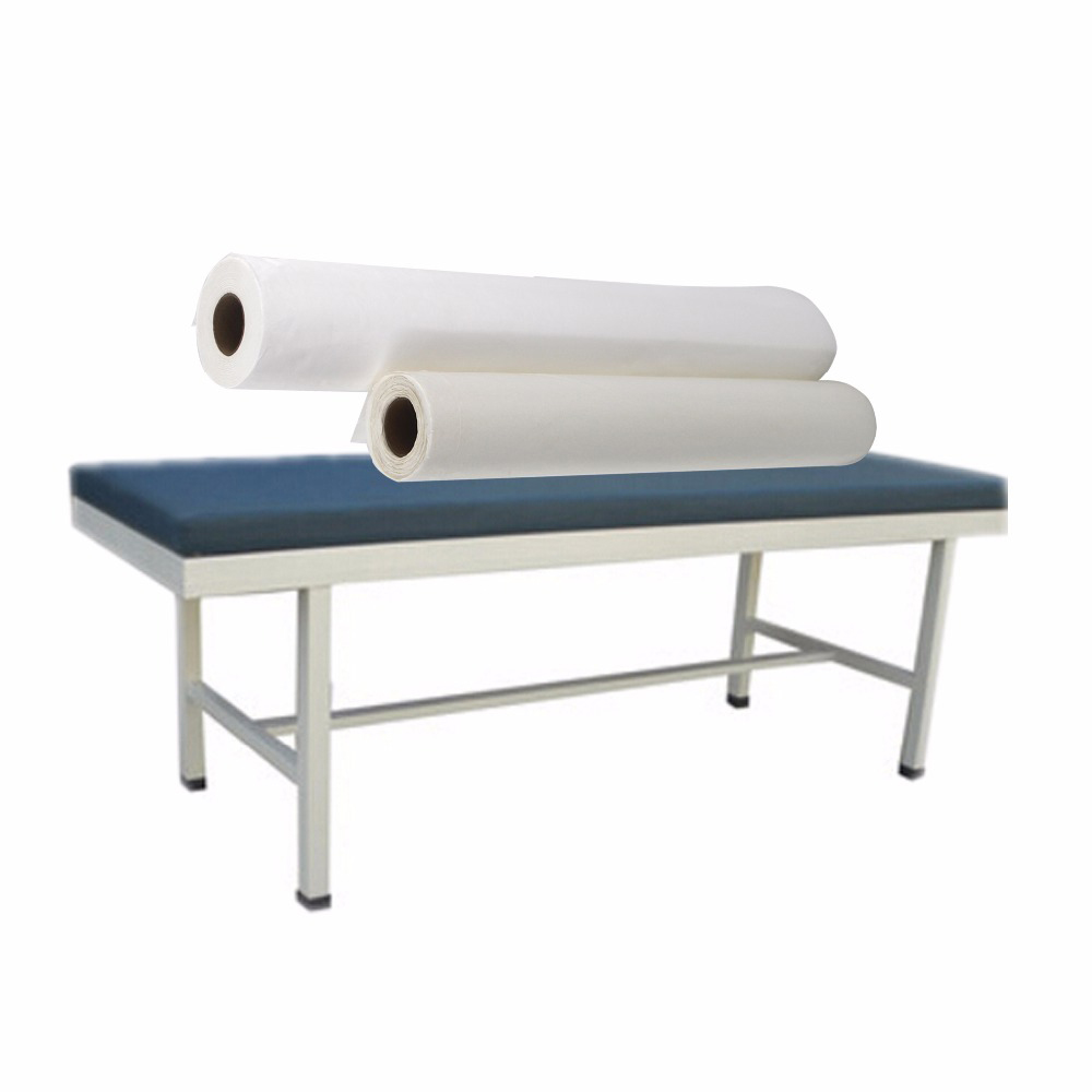 Massage table pads cover disposable non woven bed sheet cover with cross hole SPA bed sheet roll non woven bed cover for hotel