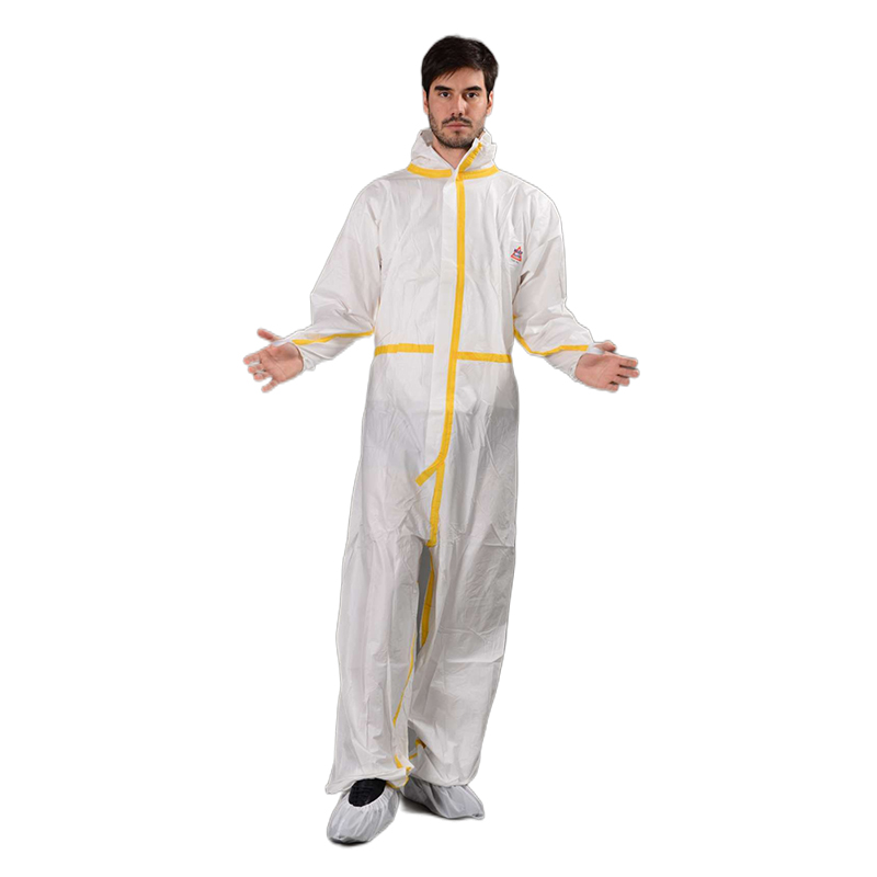 Disposable Medical PP coverall with hood 