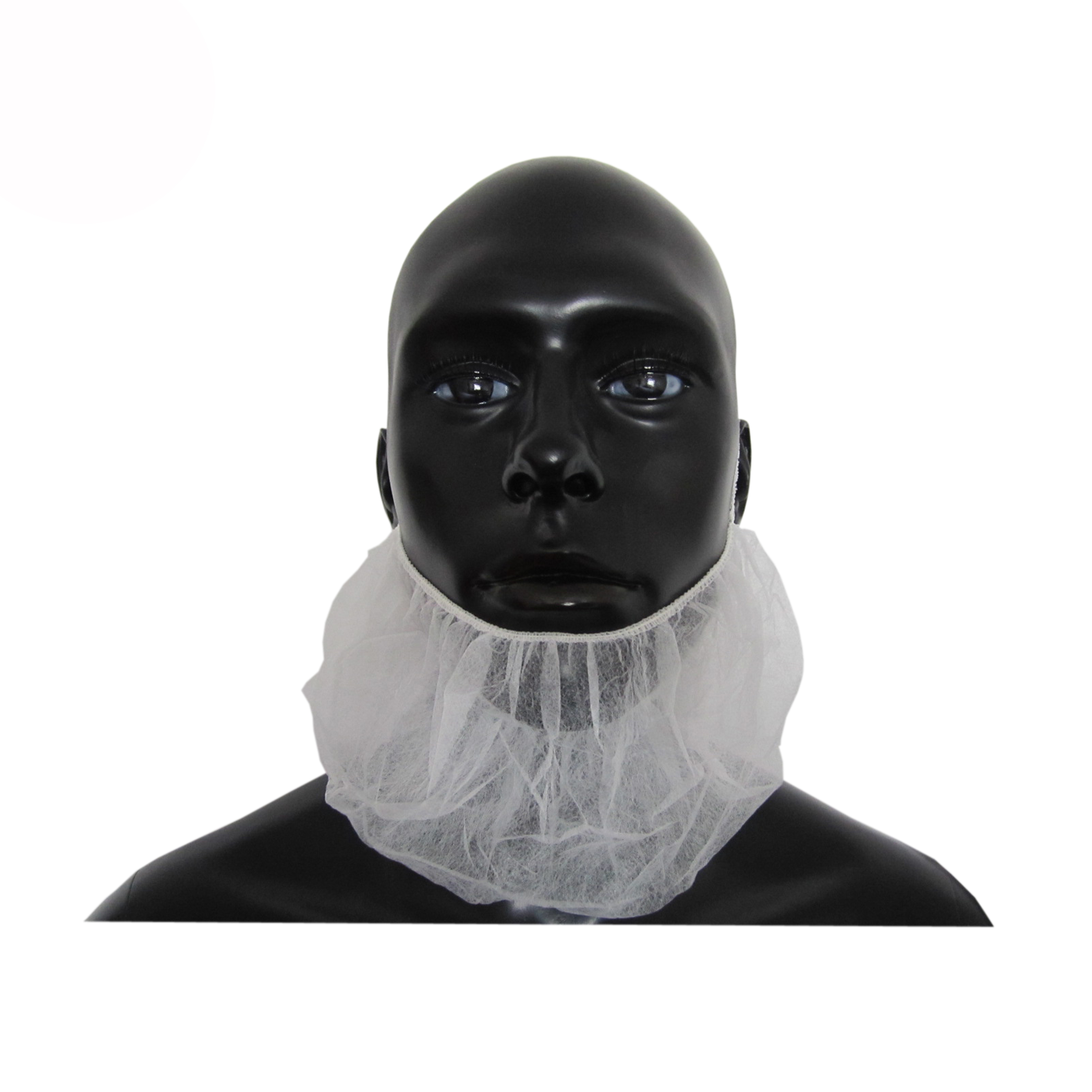 PP Nonwoven Disposable Food Industry Single Loop Dust Proof Beard Hair Net 10gsm White Beard Cover
