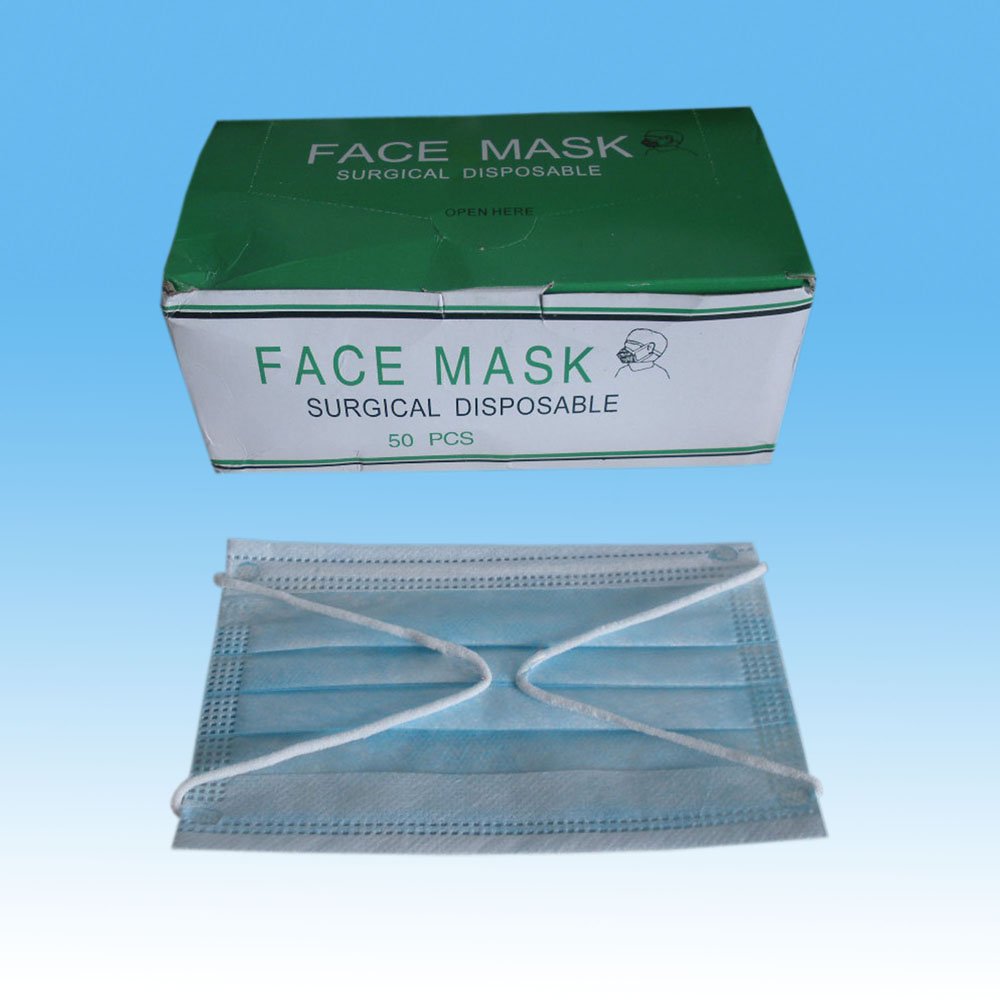 Nonwoven Antifog Face Mask with Black Antiglisten Strap